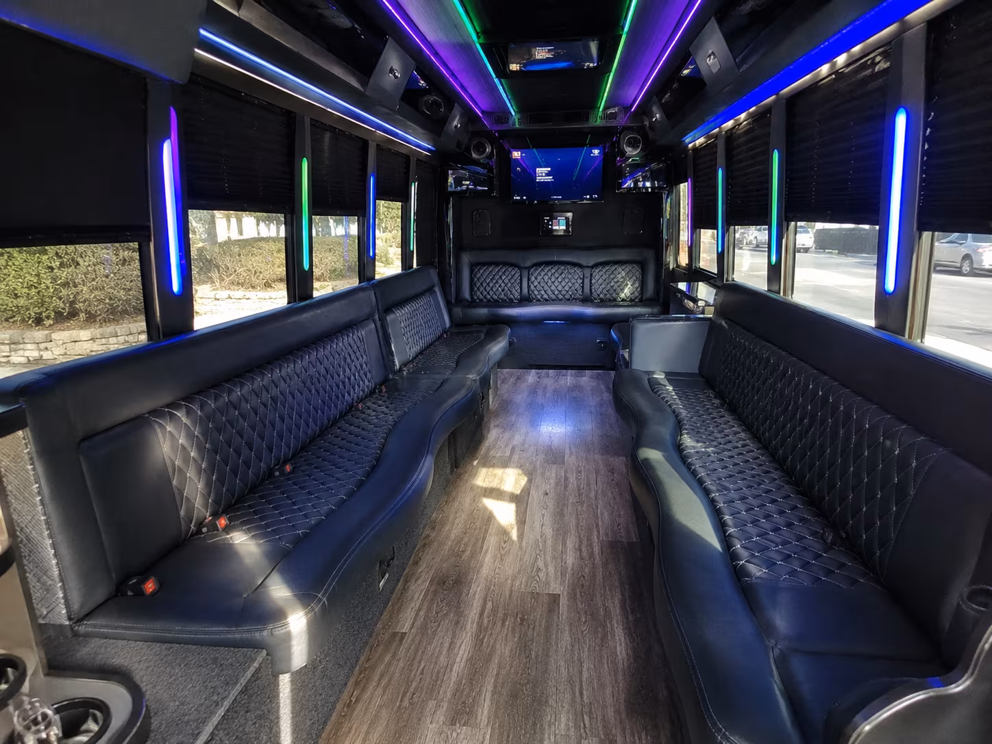 dover 15 passenger party bus interior