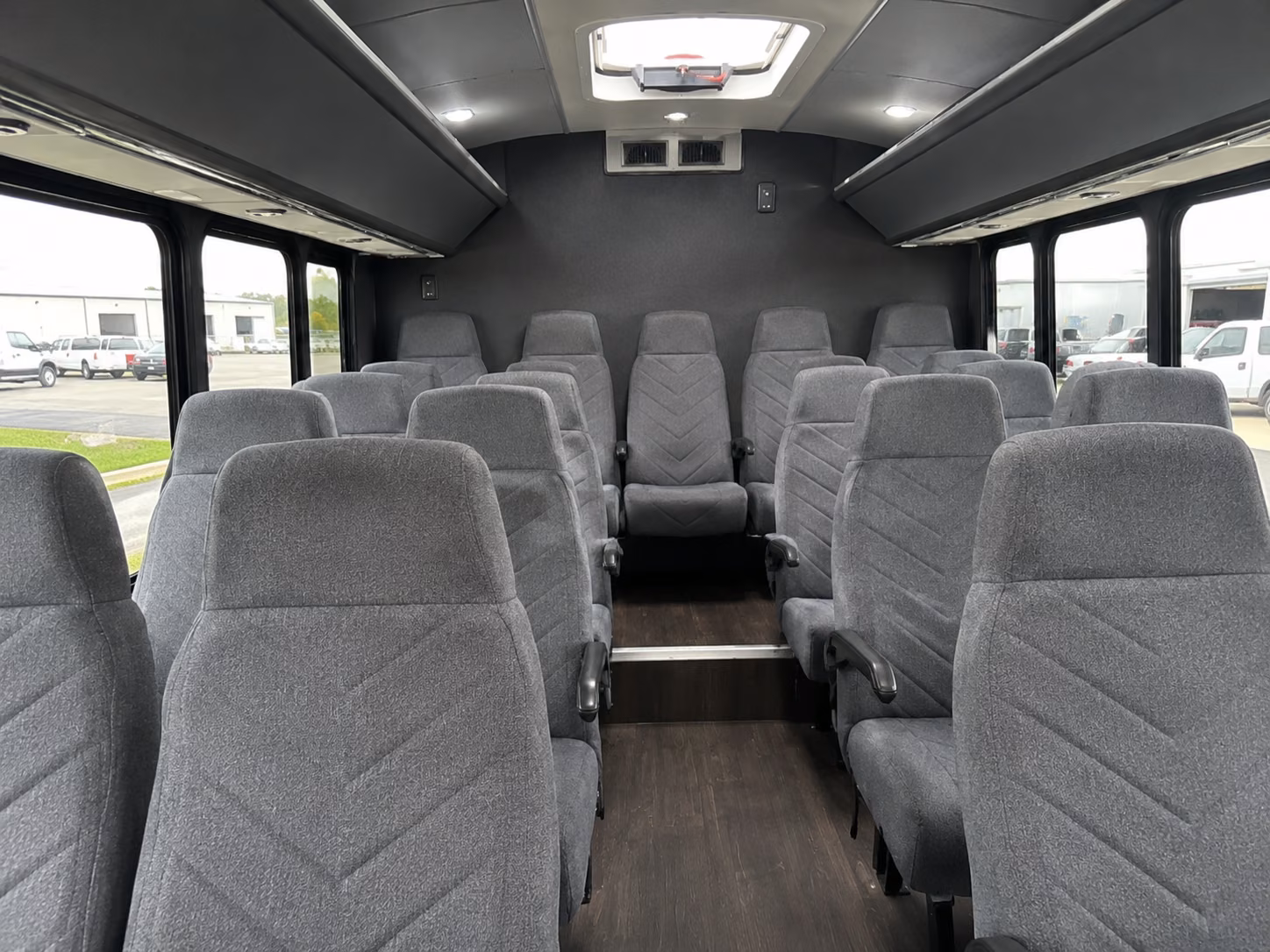 dover 18 passenger minibus inside