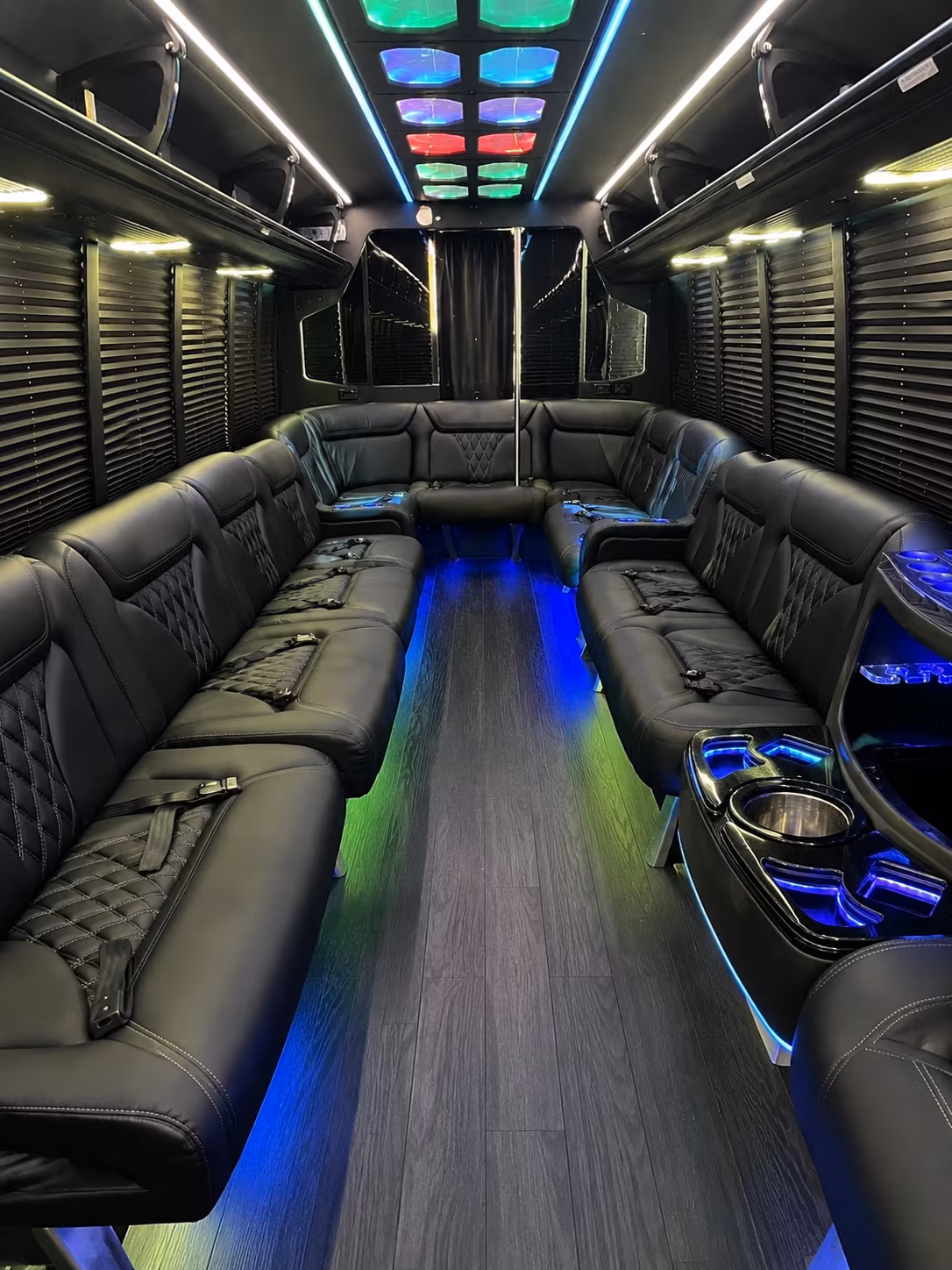 dover 20 passenger party bus interior