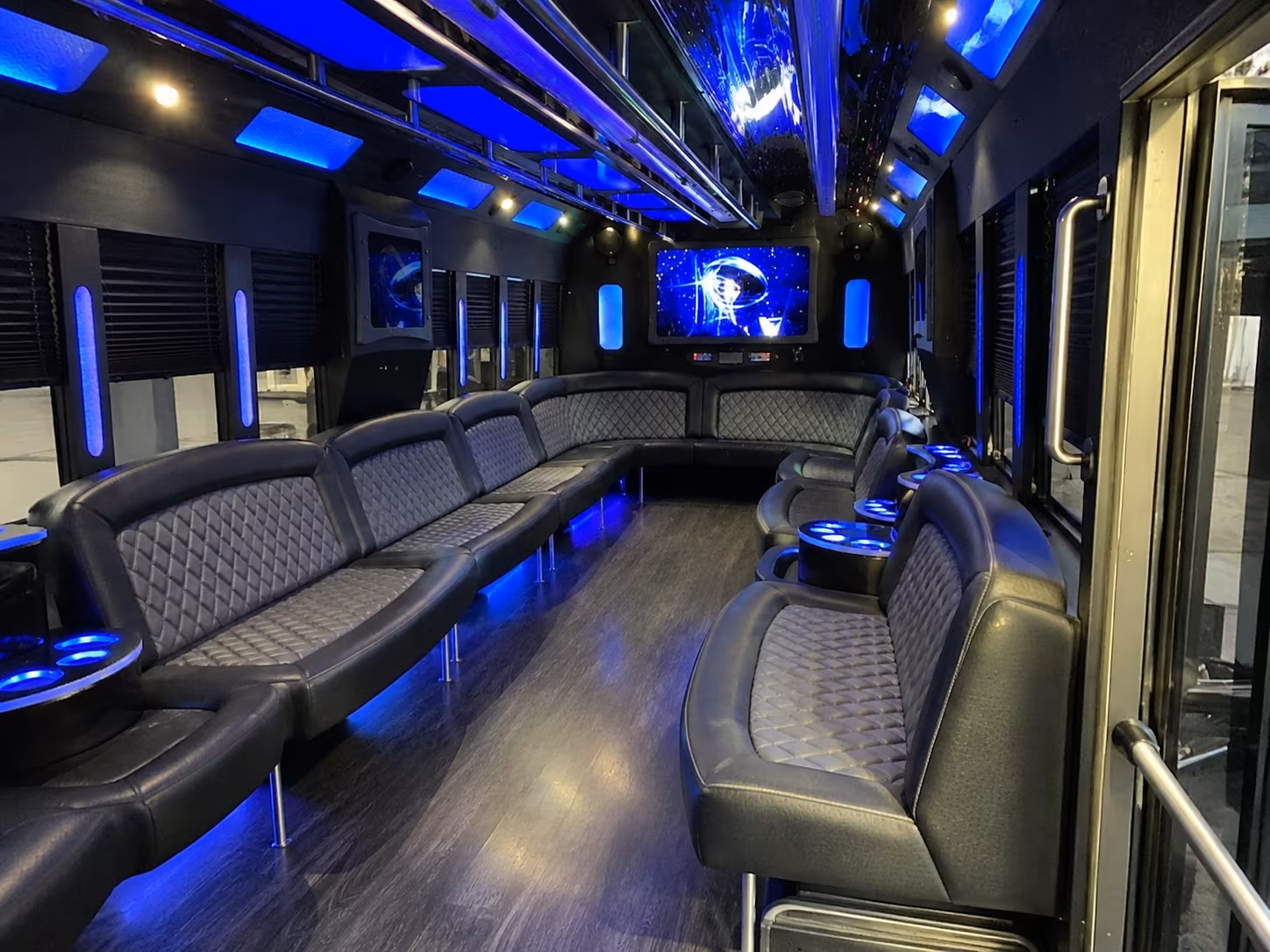 dover 28 passenger party bus interior
