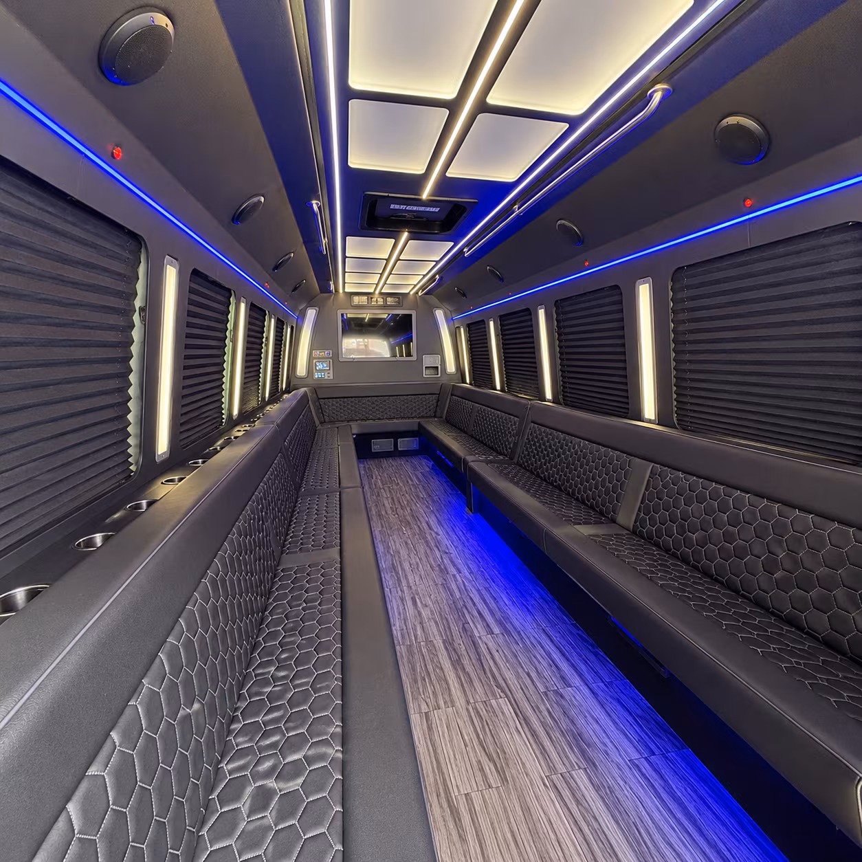 dover 30 passenger party bus interior