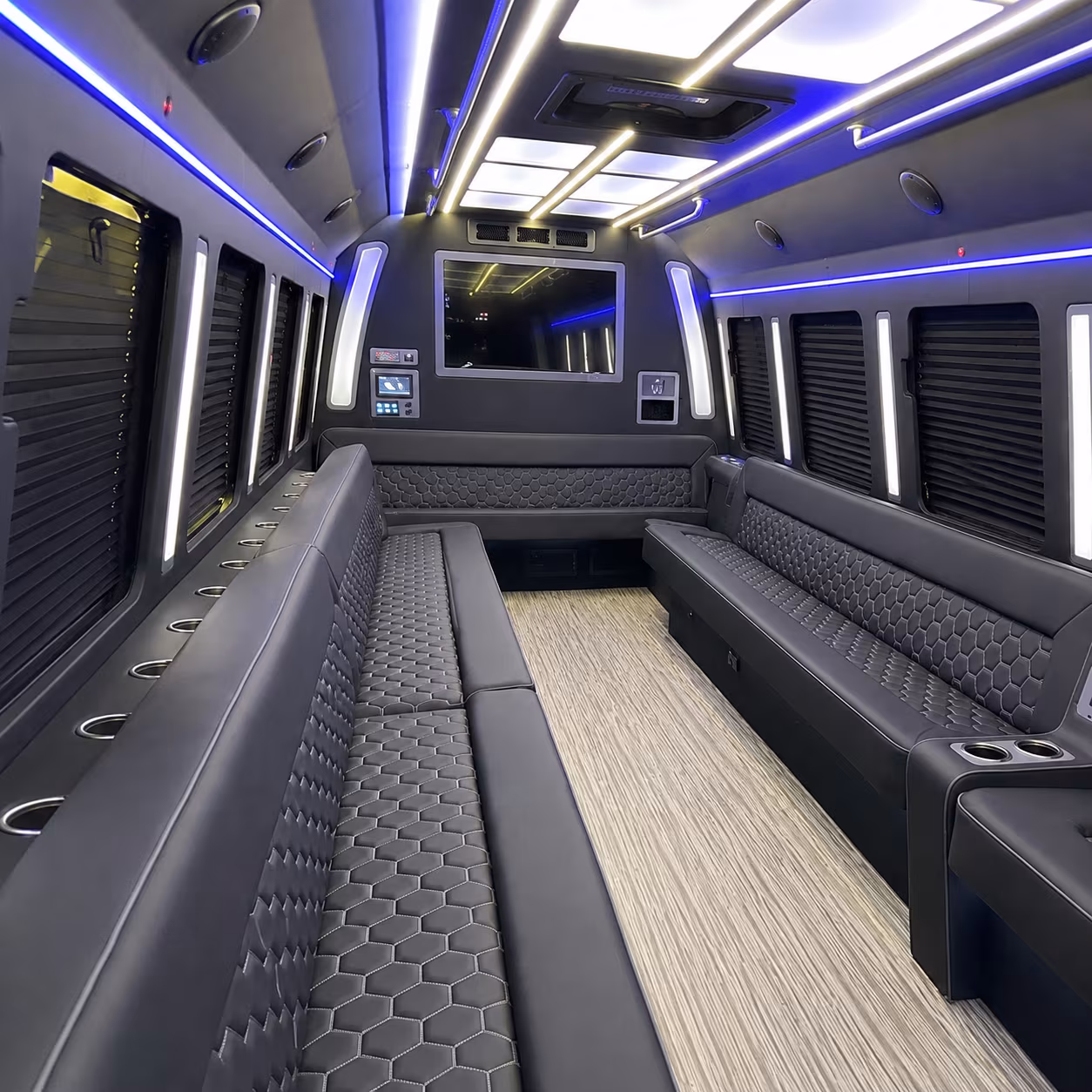 dover 40 passenger party bus inside