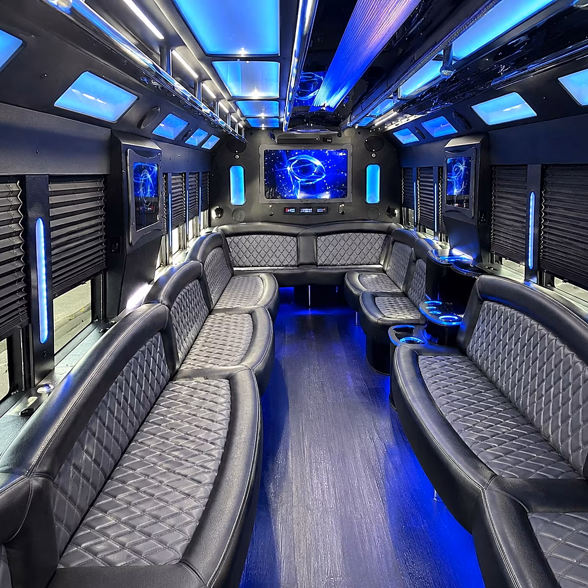 dover 50 passenger party bus interior