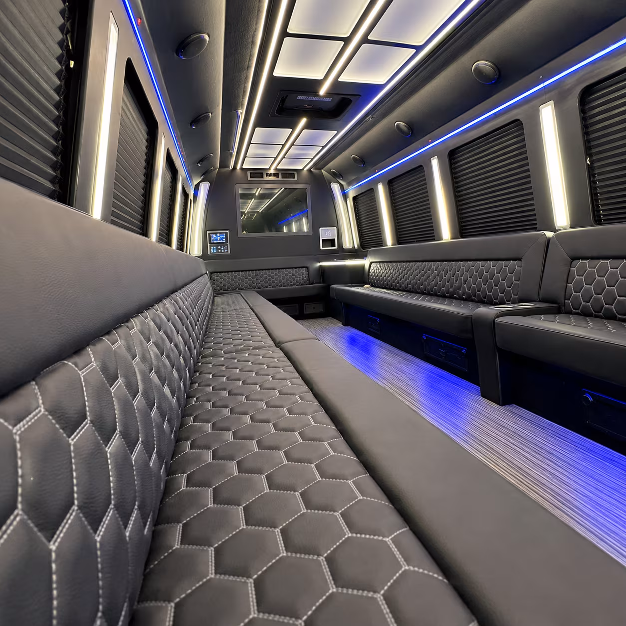 dover party bus rental interior