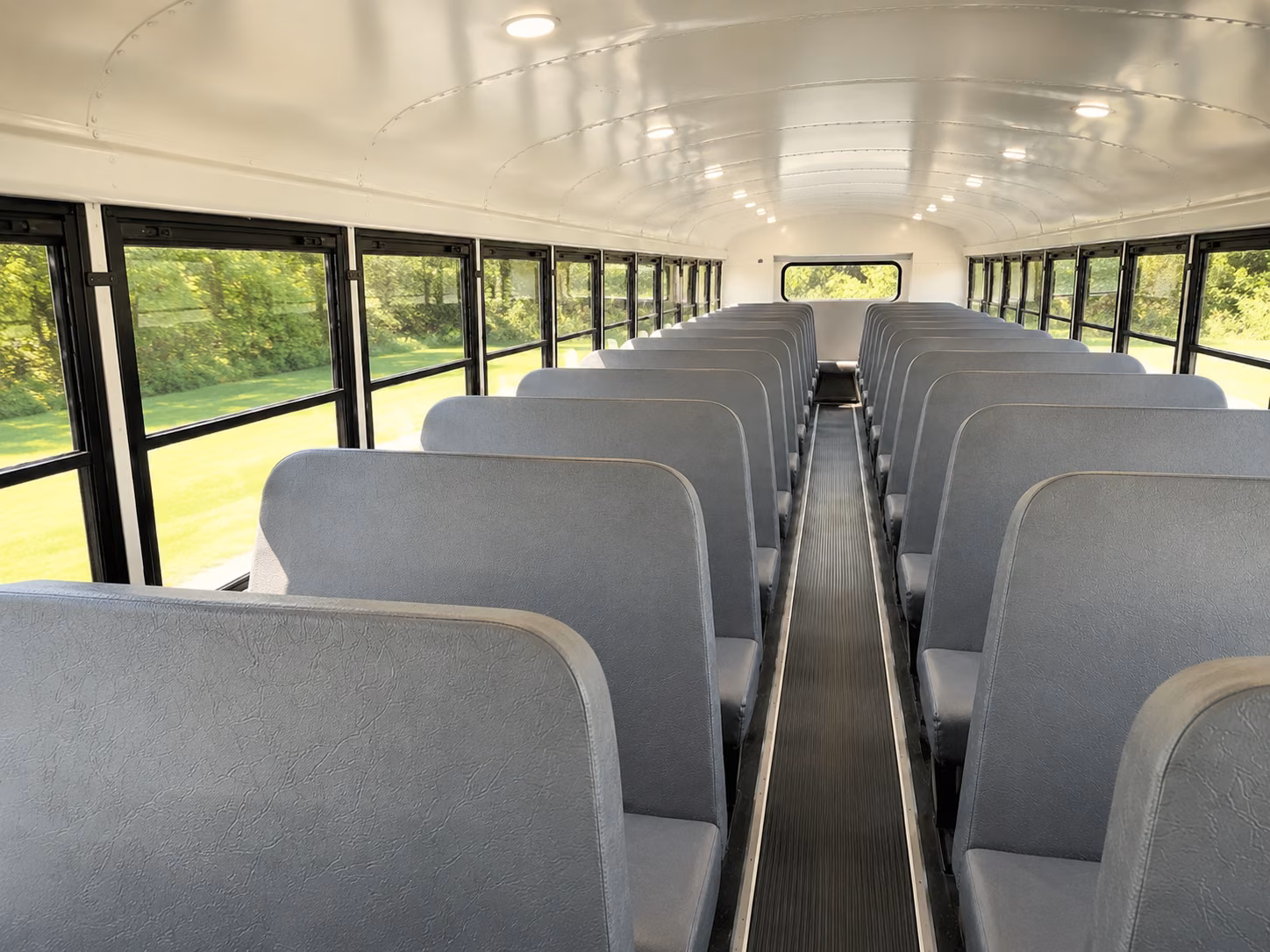 dover school bus inside